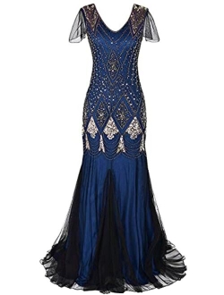 Women Evening Dress 1920s Flapper Cocktail Mermaid Formal Gown