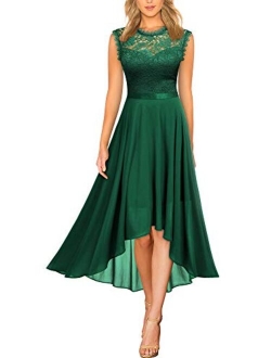 Women's Formal Retro Lace Style Bridesmaid Maxi Dress