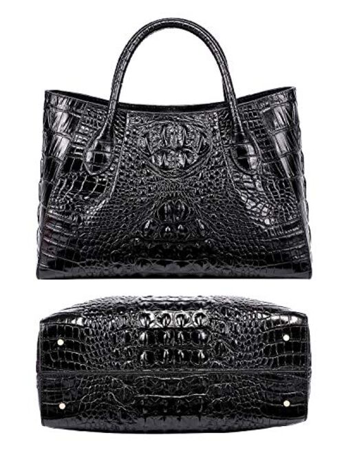 PIJUSHI Women Handbags Crocodile Purse Designer Top Handle Satchel Handbags For Women