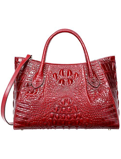 PIJUSHI Women Handbags Crocodile Purse Designer Top Handle Satchel Handbags For Women