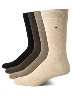 Mens Dress Socks Lightweight Comfort Crew Sock (4 Pack)