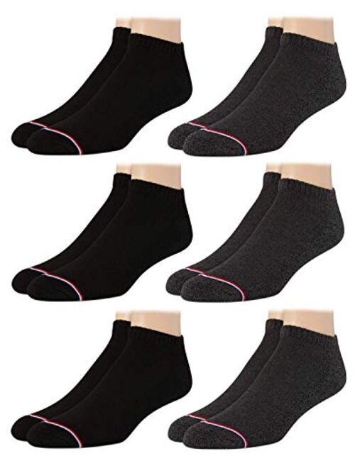 Tommy Hilfiger Men’s Athletic Socks – Cushion Low Cut Socks (6 Pack)