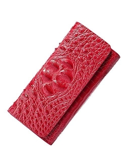 Women Leather Wallet Embossed Crocodile Clutch Wallets for Women Card Holder Organizer