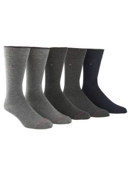 Solid Dress Crew Socks, 5 Pack