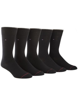 Solid Dress Crew Socks, 5 Pack