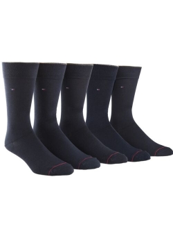 Solid Dress Crew Socks, 5 Pack