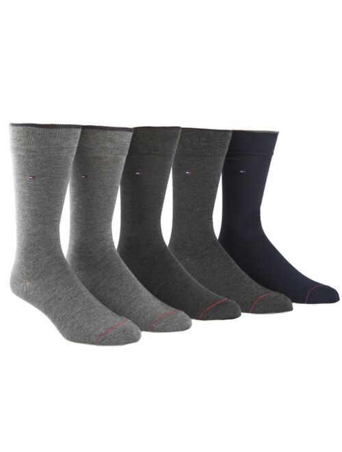 Tommy Hilfiger Solid Dress Crew Socks, 5 Pack