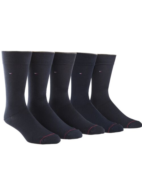 Tommy Hilfiger Solid Dress Crew Socks, 5 Pack