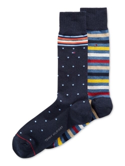 Print Trouser Socks, 2 Pack