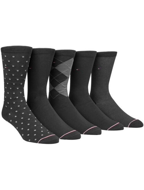 Tommy Hilfiger Men's 5-Pk. Printed Crew Socks