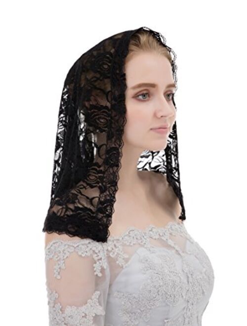 Abaowedding Veil Lace Mantilla Catholic Church Chapel Veil Head Covering Latin Mass