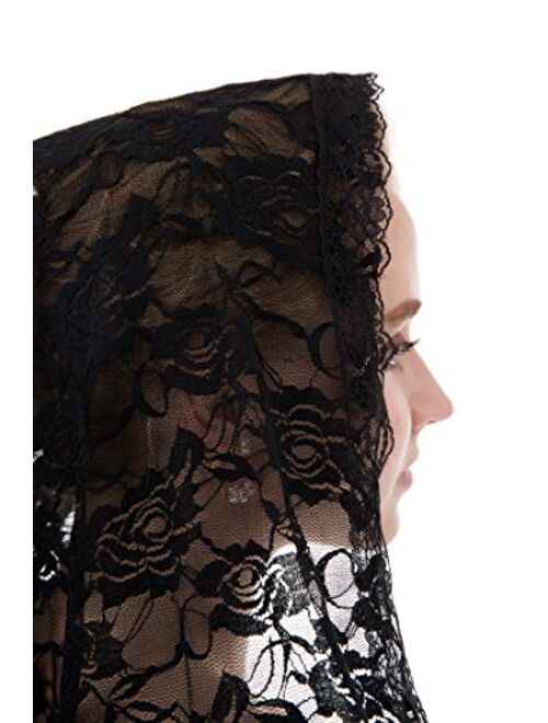 Abaowedding Veil Lace Mantilla Catholic Church Chapel Veil Head Covering Latin Mass