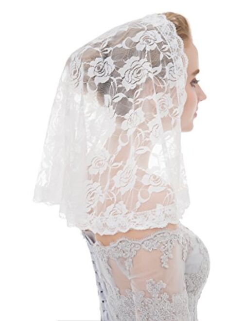 Abaowedding Veil Lace Mantilla Catholic Church Chapel Veil Head Covering Latin Mass