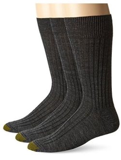 Men's Windsor Wool Dress Socks, 3-Pairs