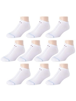 Mens Athletic Socks Cushion Quarter Cut Ankle Socks (10 Pack)