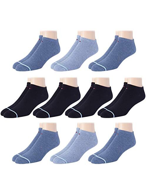 Tommy Hilfiger Men’s Athletic Socks – Cushion Quarter Cut Ankle Socks (10 Pack)