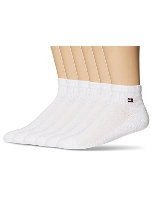 Tommy Hilfiger Men’s Athletic Socks – Cushion Quarter Cut Ankle Socks (6 Pack)