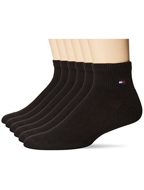 Tommy Hilfiger Men’s Athletic Socks – Cushion Quarter Cut Ankle Socks (6 Pack)