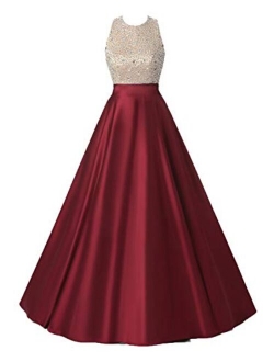 Women's Sequined Evening Party Gowns Beading Formal Dress for Teens Prom Dresses Long H160