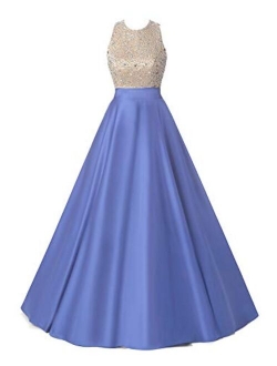 Women's Sequined Evening Party Gowns Beading Formal Dress for Teens Prom Dresses Long H160