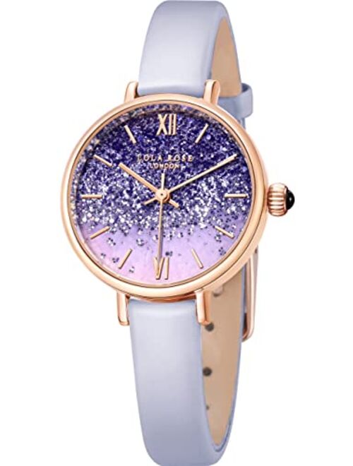 Lola Rose Women's Leather Strap Watch