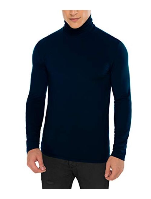 Derminpro Men's Slim Fit Soft Turtleneck Long Sleeve Pullover Lightweight T-Shirt