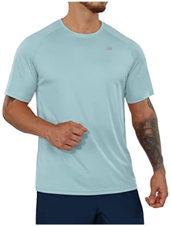 ODODOS Men's Classic Fit Long and Short Sleeve T-Shirts UPF 50+ Sun Protection SPF Athletic Tee Hiking Fishing Workout Tops