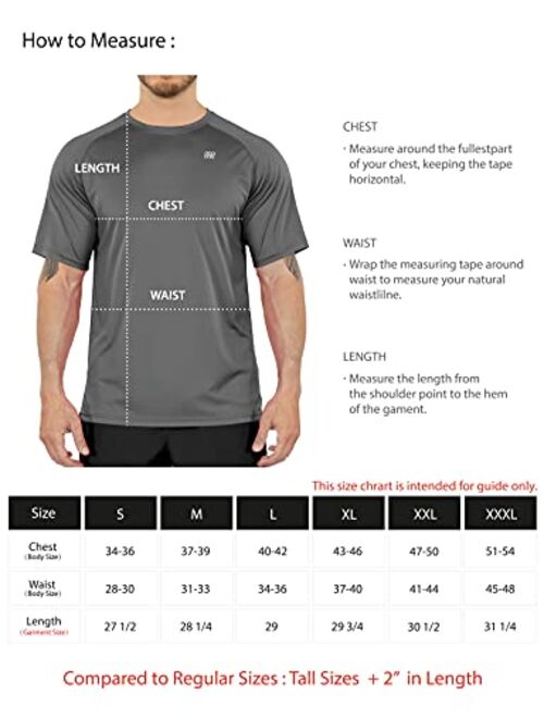 ODODOS Men's Classic Fit Long and Short Sleeve T-Shirts UPF 50+ Sun Protection SPF Athletic Tee Hiking Fishing Workout Tops