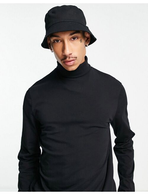 Asos Design long sleeve roll neck in black