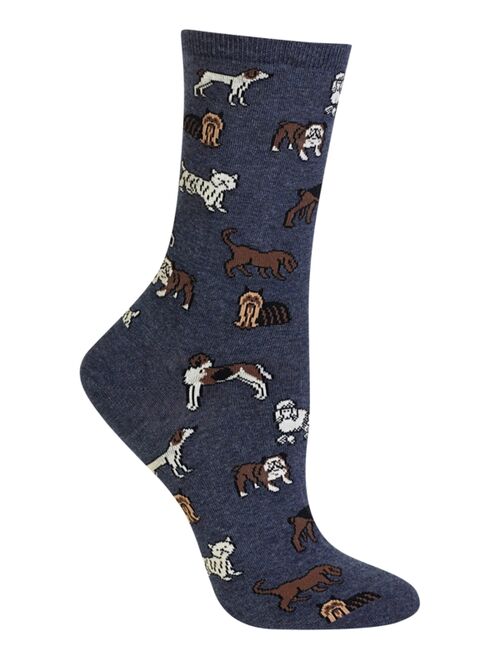 Hot Sox Women's Dogs Fashion Crew Socks