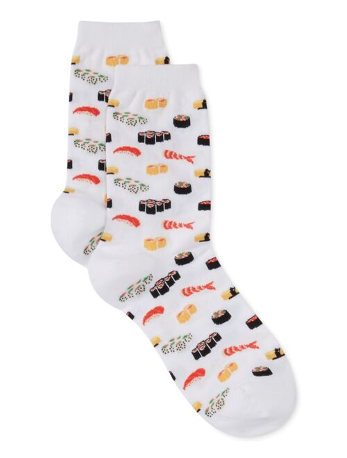 Hot Sox Women's Sushi Print Fashion Crew Socks