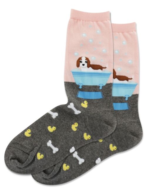 Hot Sox Doggie Bath Time Crew Socks