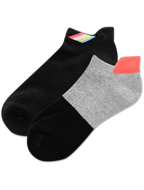 Hot Sox Women's 2-Pk. Colorblocked Low-Cut Socks