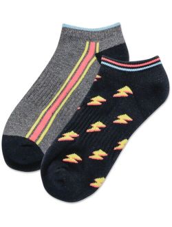 Women's 2-Pk. Lightning Bolt Low-Cut Socks