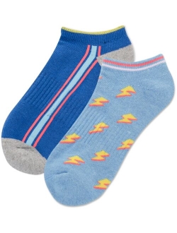 Women's 2-Pk. Lightning Bolt Low-Cut Socks