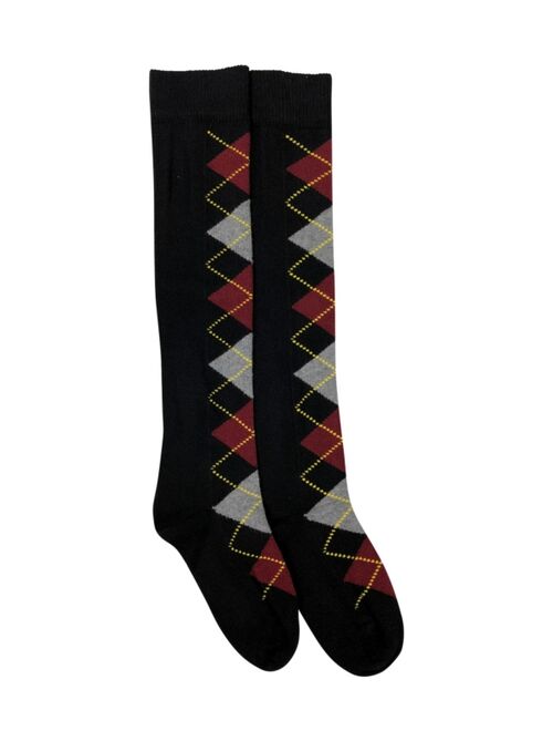 Love Sock Company Argyle Knee High Organic Cotton Super Soft Knee High Socks