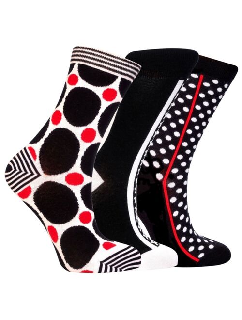 Love Sock Company 3 Pack Women's Socks Bundle with Polka Dots and Stars by