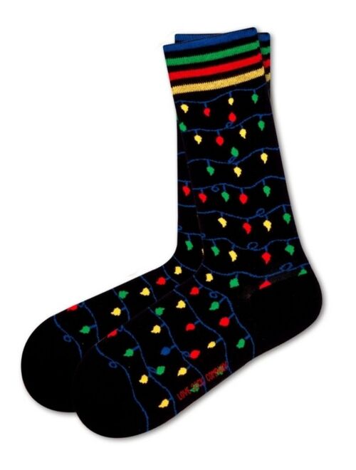 Love Sock Company Christmas Light Organic Cotton Women's Crew Socks