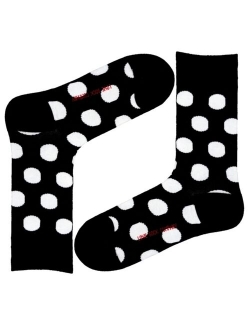 Big Polka Organic Cotton Polka Dots Crew Socks