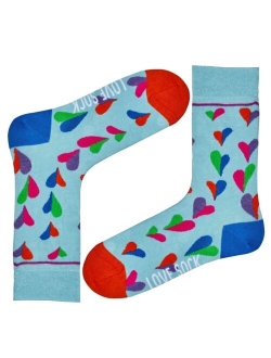 Funky Hearts Organic Cotton Women's Crew Socks