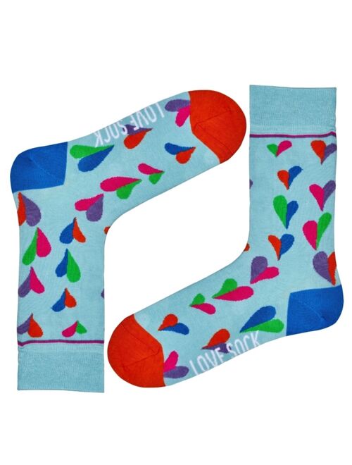 Love Sock Company Funky Hearts Organic Cotton Women's Crew Socks