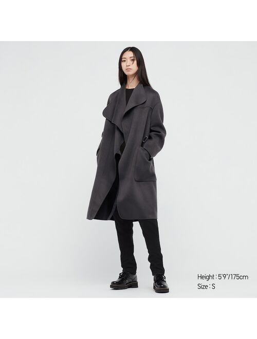 Uniqlo WOMEN +J CASHMERE BLEND COLLARLESS COAT