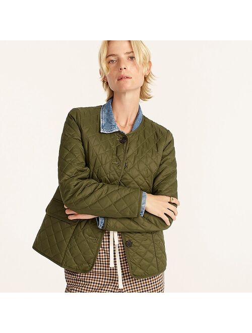 J.Crew Quilted puffer lady jacket with PrimaLoft®