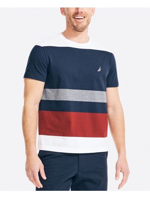 Nautica Men's Striped Color-Block T-Shirt