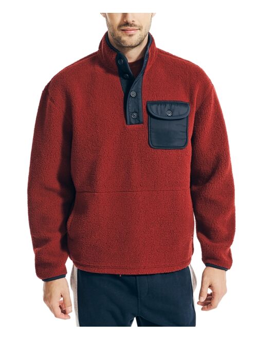 Nautica Men's Fleece Quarter-Button Pullover