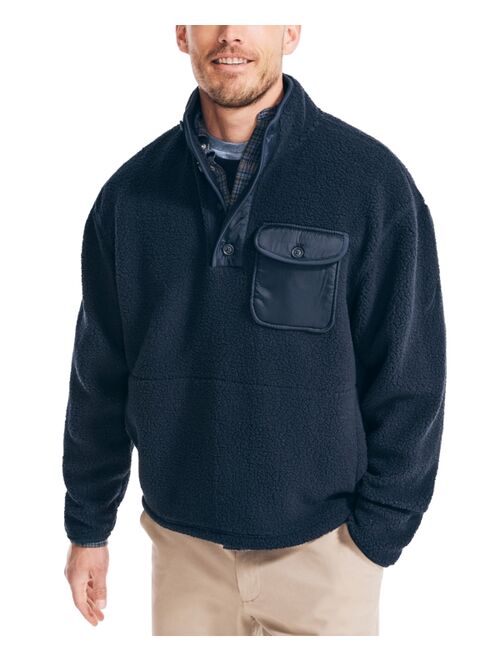 Nautica Men's Fleece Quarter-Button Pullover