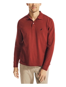 Men's Classic-Fit Long-Sleeve Deck Polo Shirt