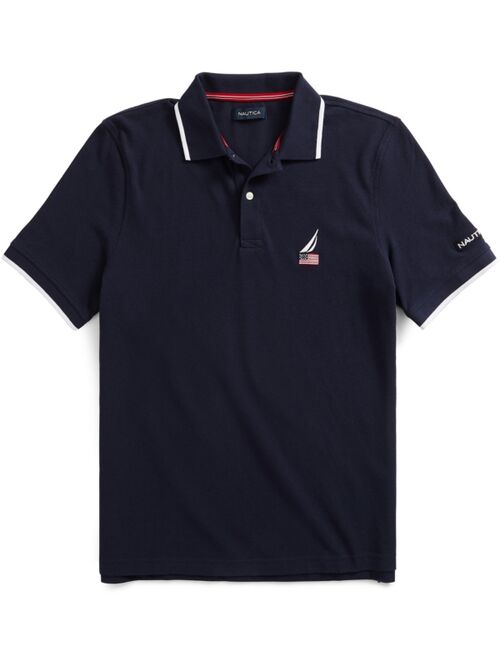 Nautica Men's Short Sleeve Logo Polo