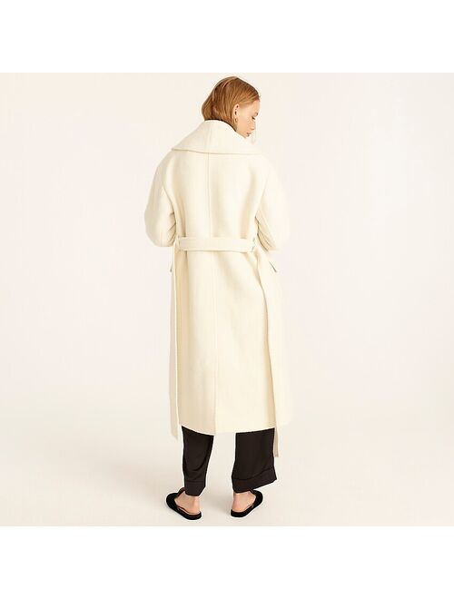 J.Crew Collection wrap coat in Italian wool herringbone