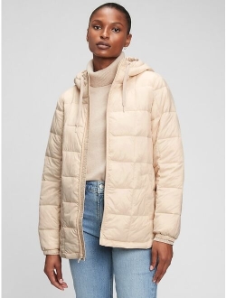 100% Recycled Nylon Relaxed Lightweight Puffer Jacket